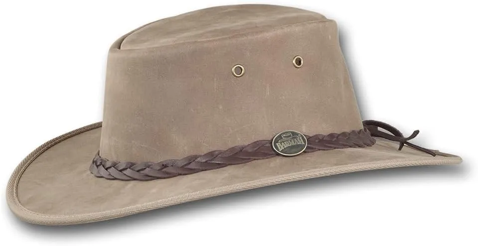 Foldaway Bronco Leather Hat - Item 1060