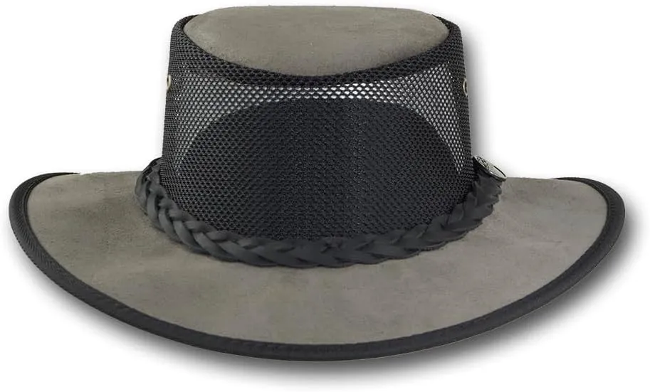 Foldaway Cattle Suede Cooler Leather Hat - Item 1064