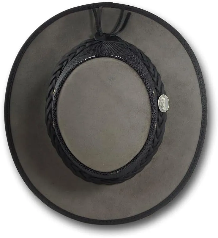 Foldaway Cattle Suede Cooler Leather Hat - Item 1064