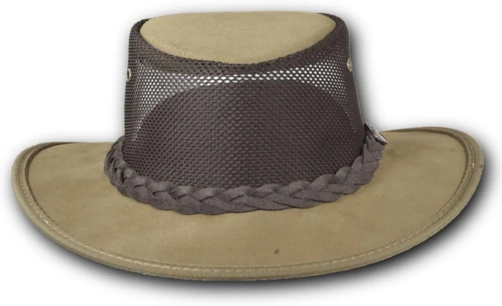 Foldaway Cattle Suede Cooler Leather Hat - Item 1064