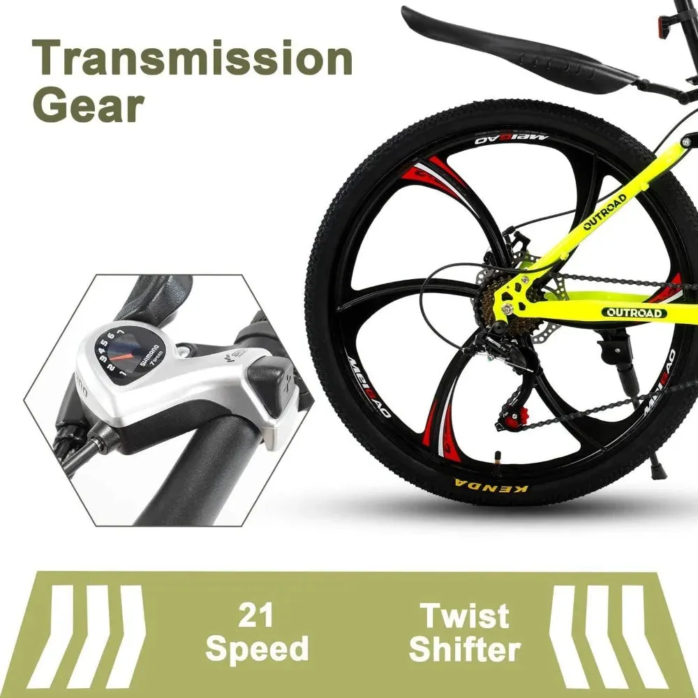 Folding 21-Speed Mountain Bike