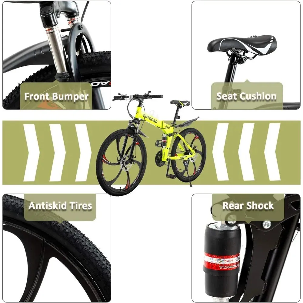 Folding 21-Speed Mountain Bike