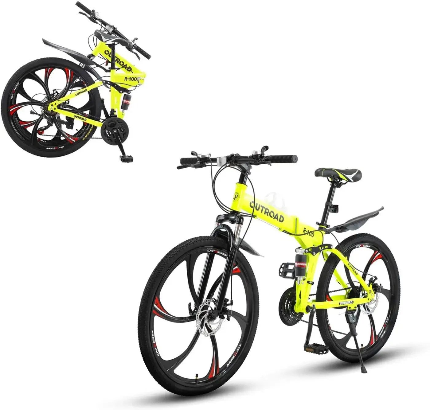 Folding 21-Speed Mountain Bike