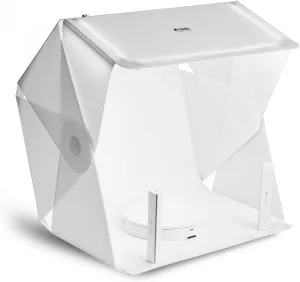 Foldio3   360 Studio Set (Photo lightbox Studio with 360 Photography Turntable Set / 25inch Photo Light Box / 10inch Bluetooth 360 Turntable Included | ORANGEMONKIE)
