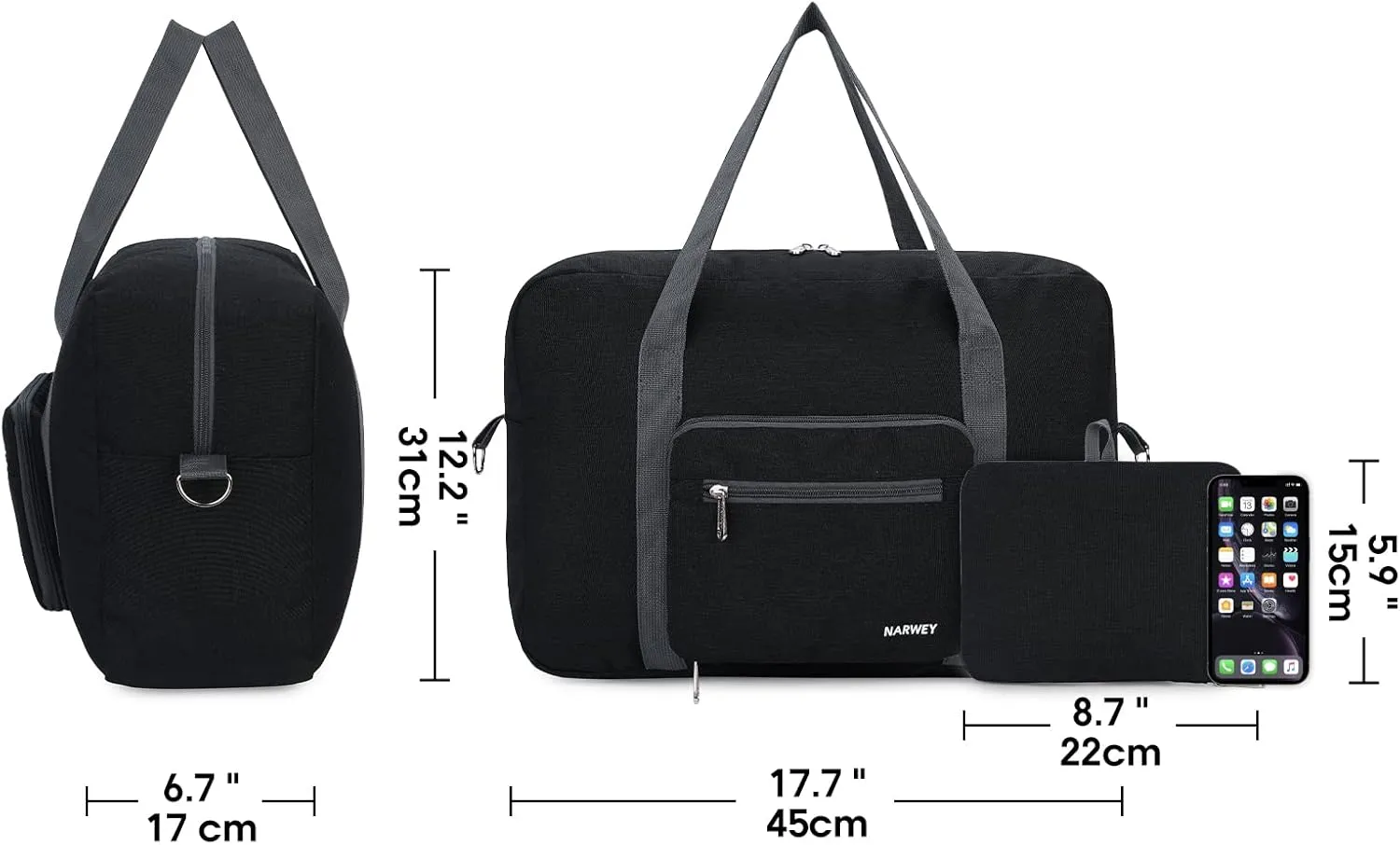 For Spirit Airlines Foldable Travel Duffel Bag Tote Carry on Luggage for Women and Girls
