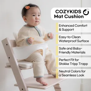 for Tripp Trapp High Chair Cushion | High Chair Accessories for Babies and Toddlers | Waterproof, Easy-to-Clean Foam Pad | Made in Korea (Cream Ivory, Baby)