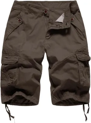 FOURSTEEDS Women's Casual Fitted Multi-Pockets Camouflage Twill Bermuda Cargo Shorts