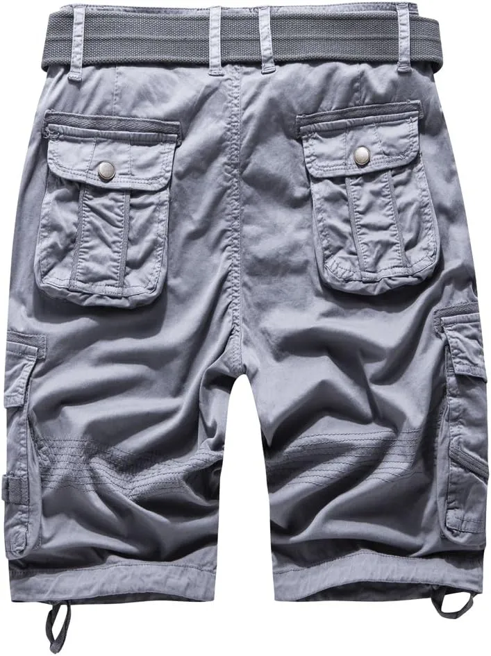 FOURSTEEDS Women's Cotton Relaxed Fit Casual Multi-Pocket Bermuda Cargo Shorts