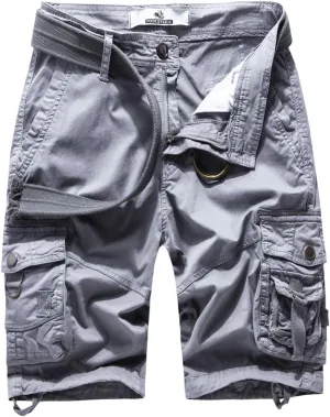 FOURSTEEDS Women's Cotton Relaxed Fit Casual Multi-Pocket Bermuda Cargo Shorts