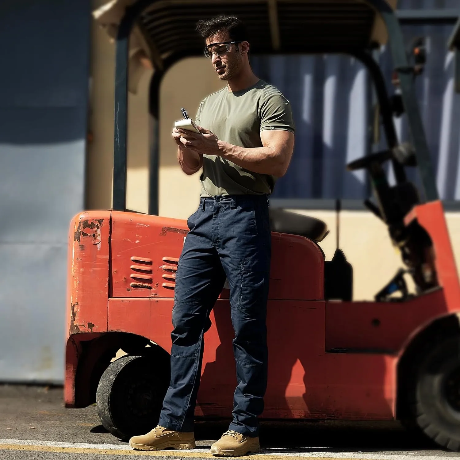 FREE SOLDIER Men's Cargo Pants Water Resistant Ripstop Tactical Pants for Men Work Pants Lightweight Outdoor Hiking Pants Men