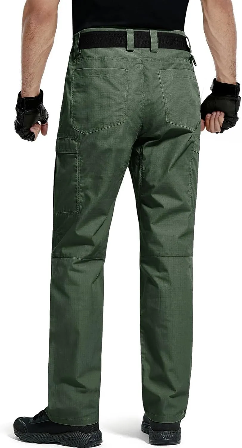 FREE SOLDIER Men's Cargo Pants Water Resistant Ripstop Tactical Pants for Men Work Pants Lightweight Outdoor Hiking Pants Men