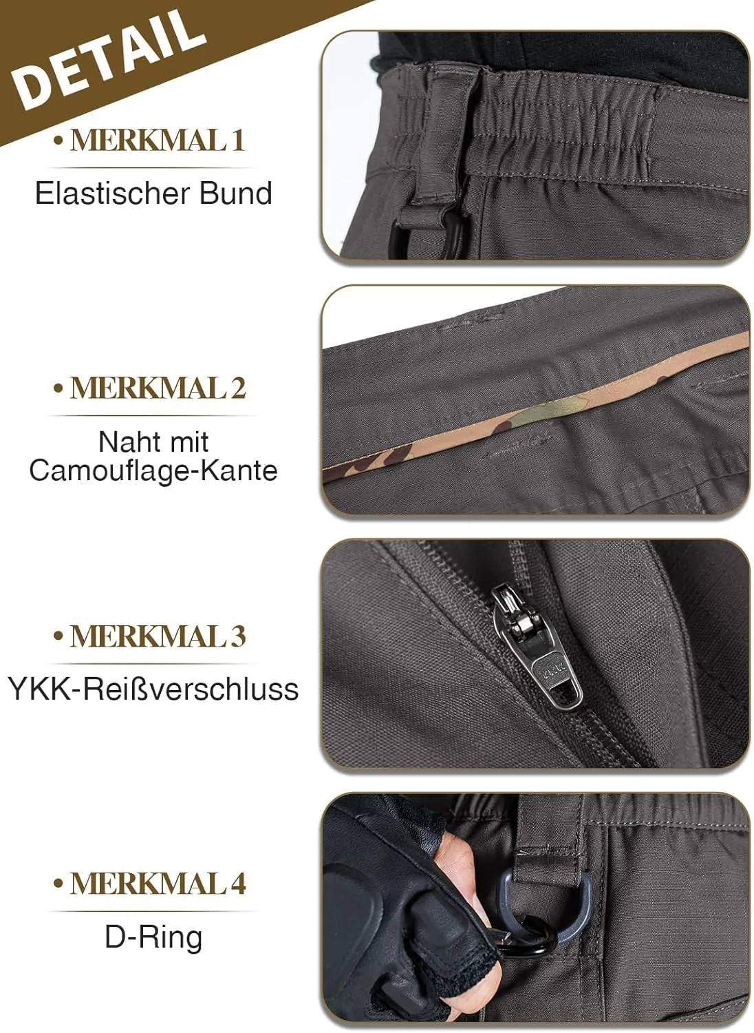 FREE SOLDIER Men's Water Resistant Pants Relaxed Fit Tactical Cargo Work Pants with Multi Pocket