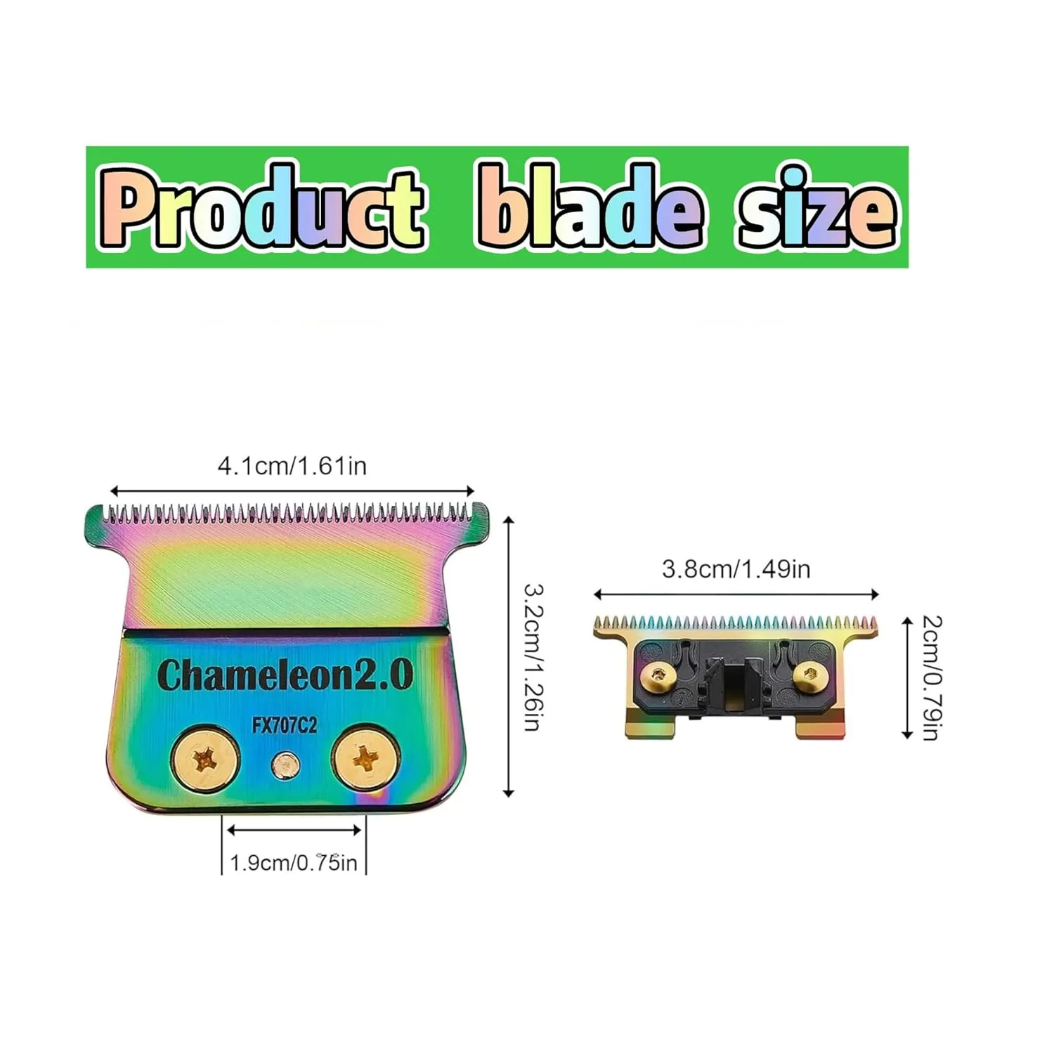 FX707Z Replacement Blades compatible with BaByliss PRO PRO FX787 & FX726 Trimmer Trimmer Blade,DLC 2.0 Trimmer Blade compatible with BaByliss Replacement Trimmer Blades(1 Pc)