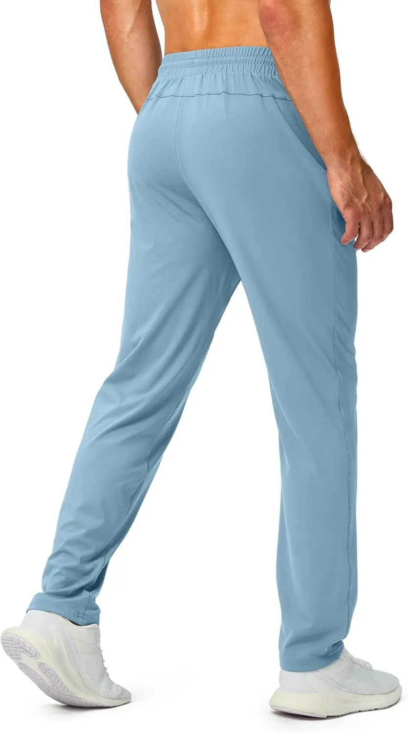 G Gradual Men's Sweatpants with Zipper Pocket Workout Athletic Track Pants Stretch Tapered Joggers for Gym Running Jogging