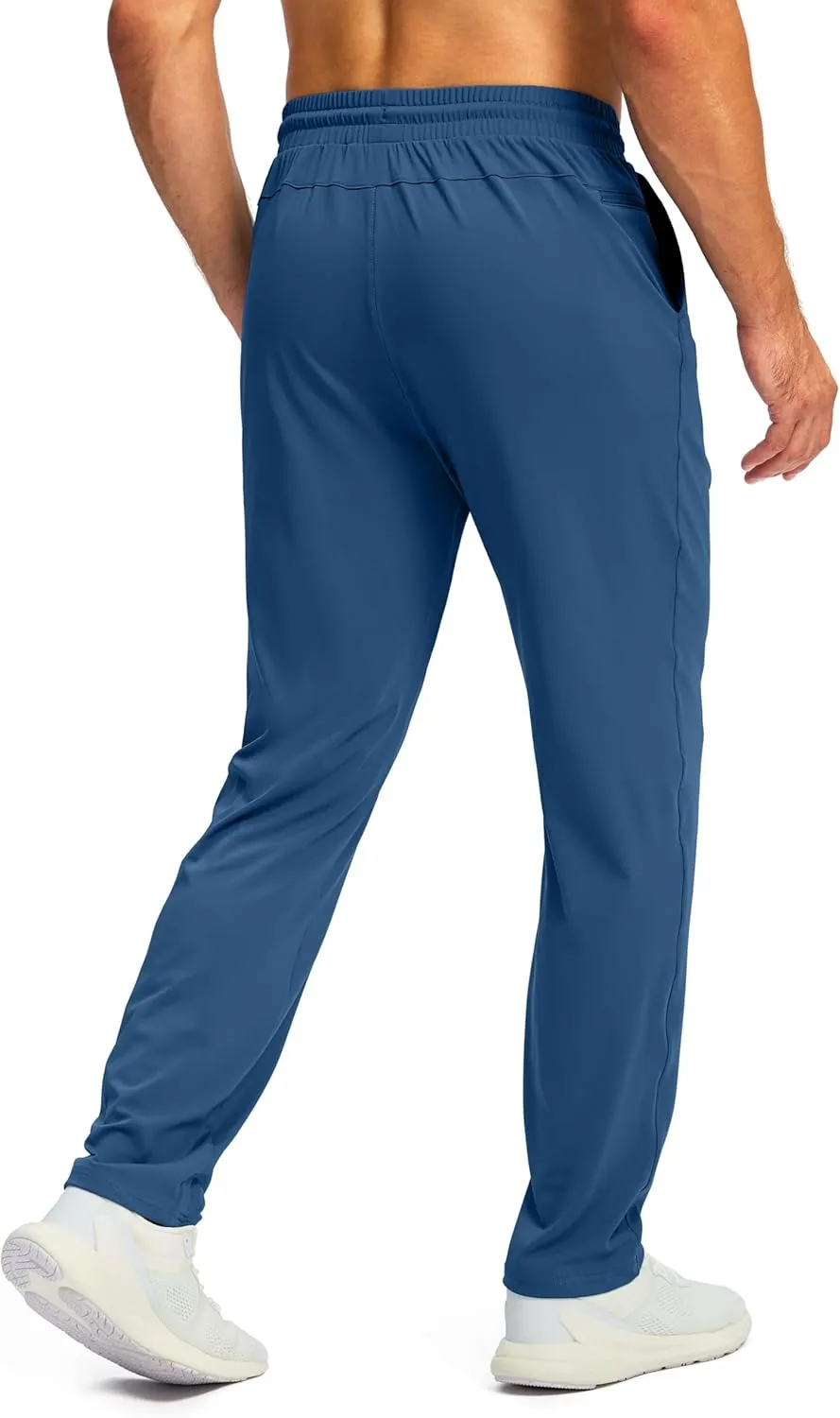 G Gradual Men's Sweatpants with Zipper Pocket Workout Athletic Track Pants Stretch Tapered Joggers for Gym Running Jogging