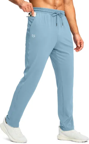 G Gradual Men's Sweatpants with Zipper Pocket Workout Athletic Track Pants Stretch Tapered Joggers for Gym Running Jogging