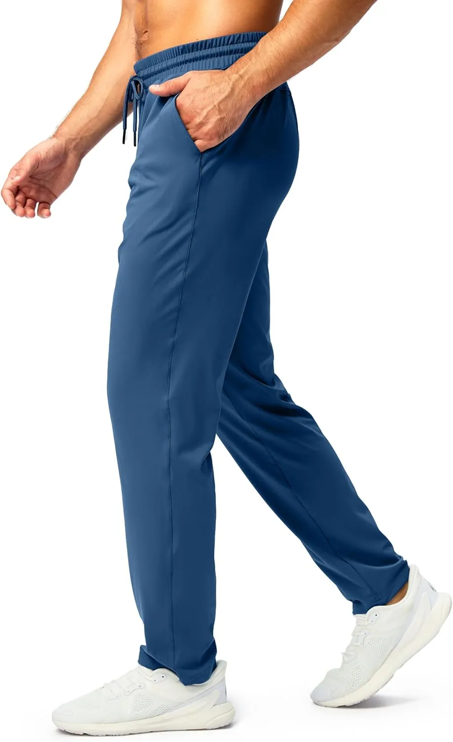 G Gradual Men's Sweatpants with Zipper Pocket Workout Athletic Track Pants Stretch Tapered Joggers for Gym Running Jogging
