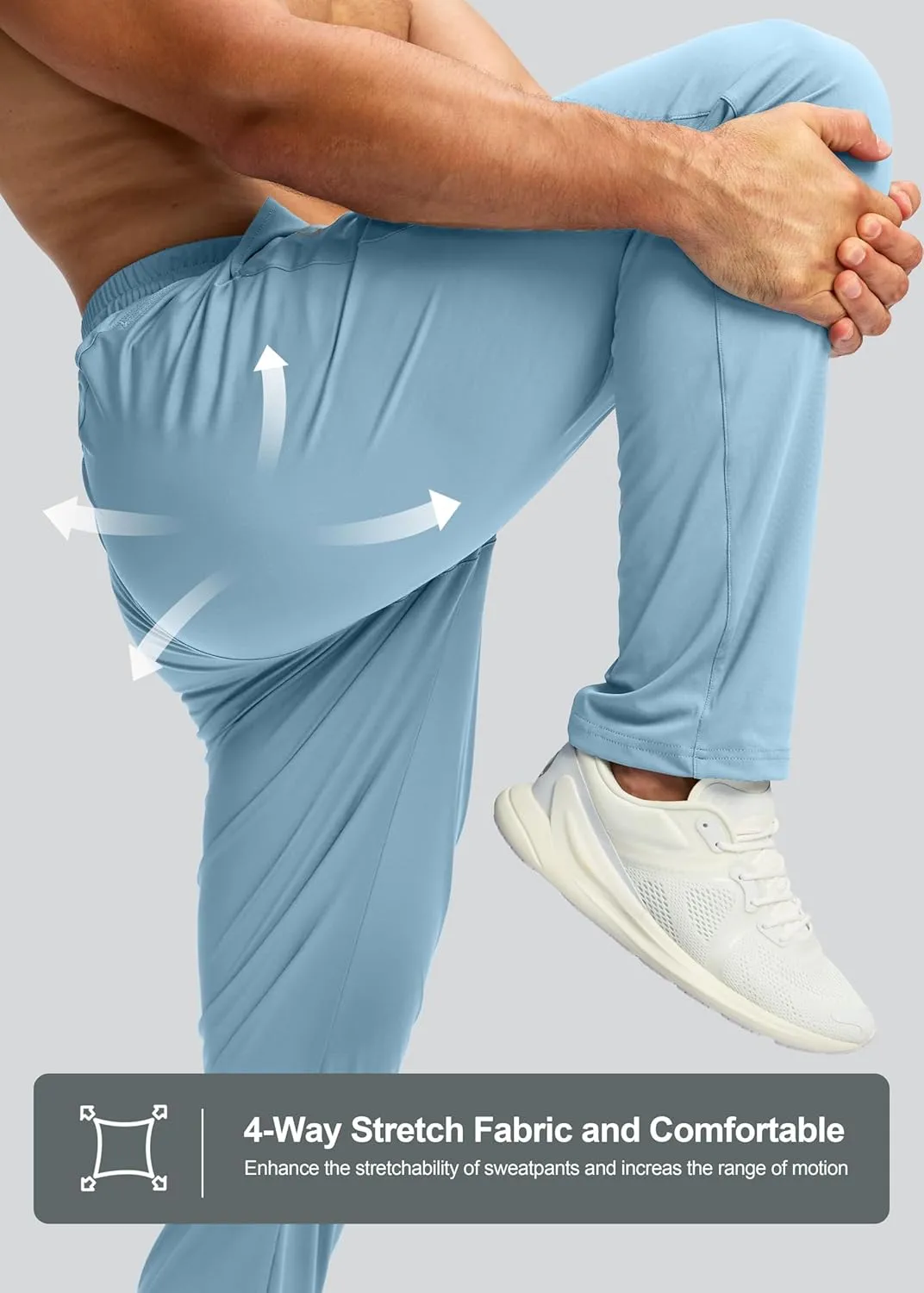 G Gradual Men's Sweatpants with Zipper Pocket Workout Athletic Track Pants Stretch Tapered Joggers for Gym Running Jogging