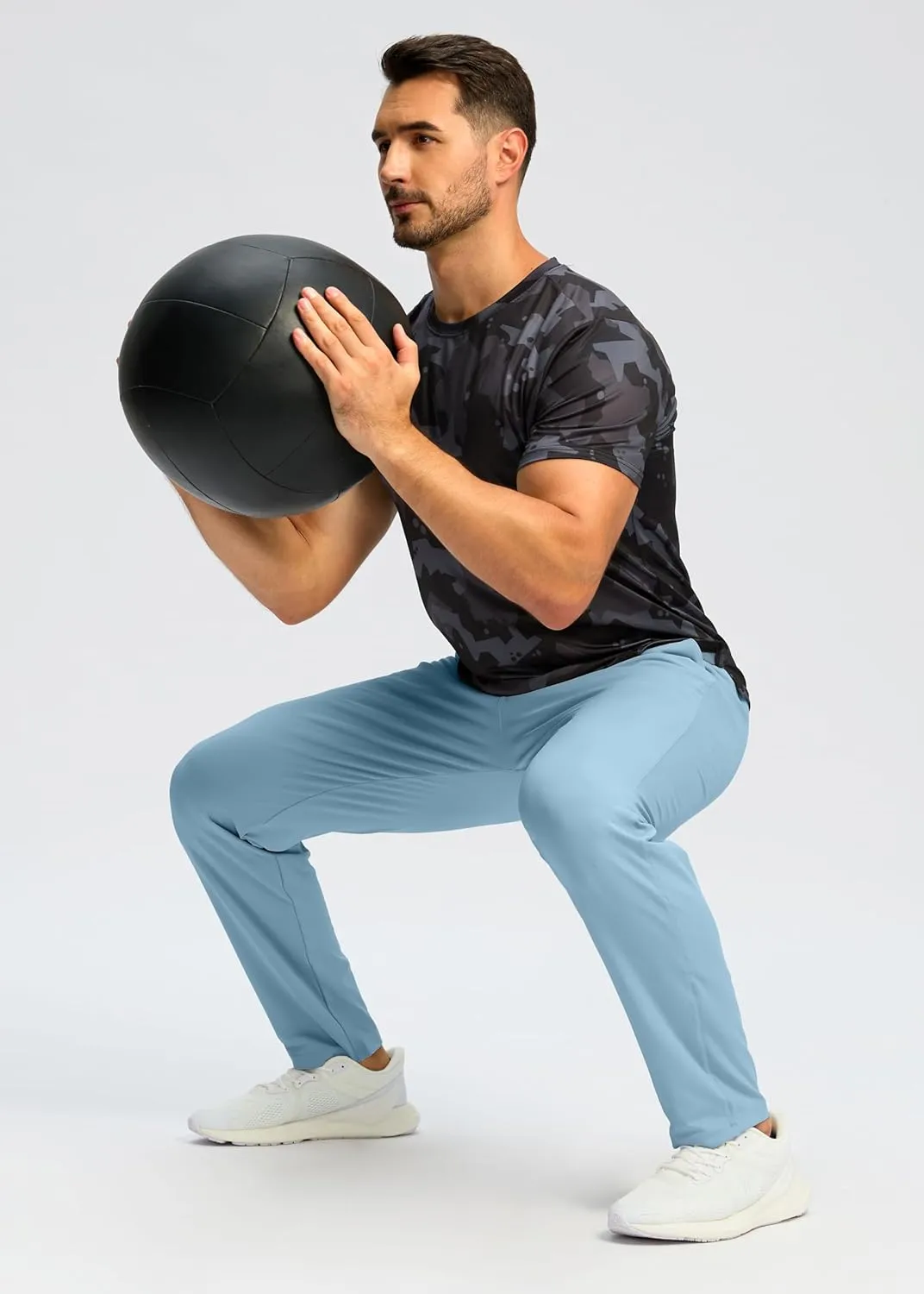 G Gradual Men's Sweatpants with Zipper Pocket Workout Athletic Track Pants Stretch Tapered Joggers for Gym Running Jogging