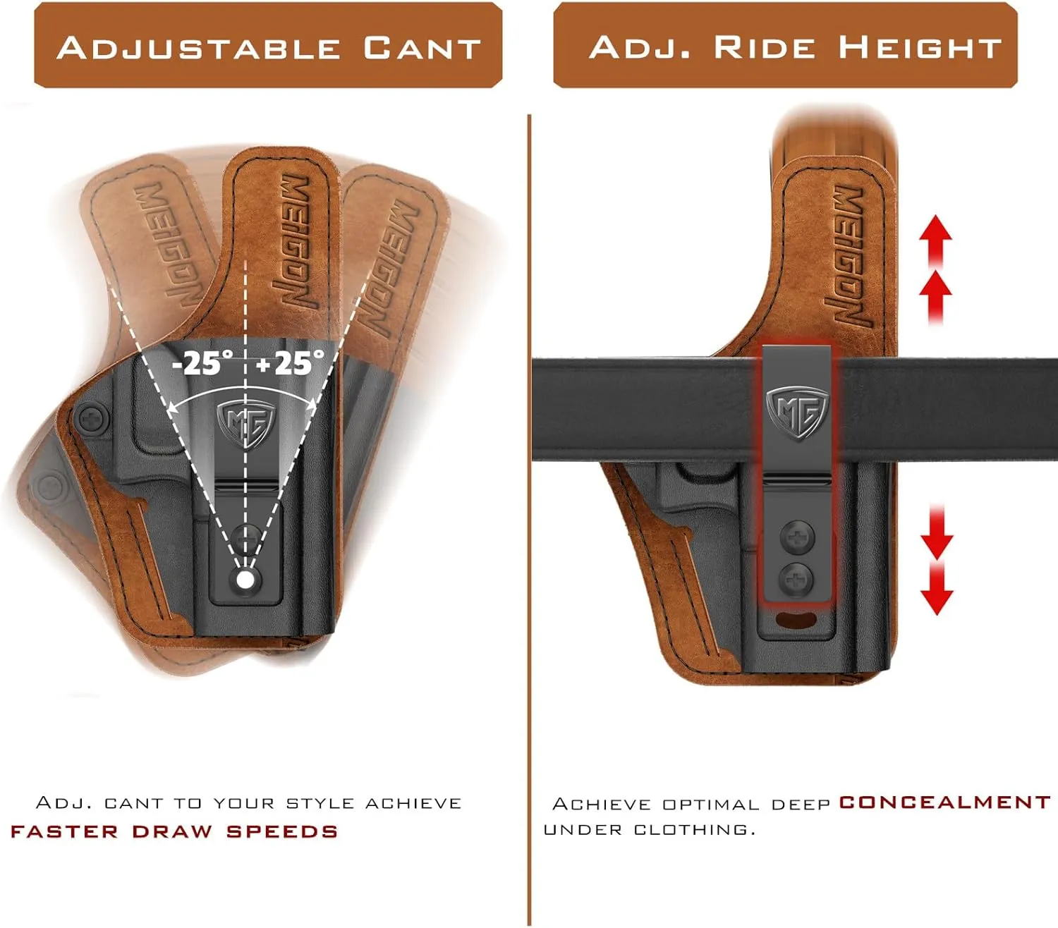 G26 Holster with Comfort Holsters Foam Pad, IWB Kydex Leather Hybrid Holster for Glock 26 27 33 Inside Waistband Concealed Carry, Red Dot Optic Cut