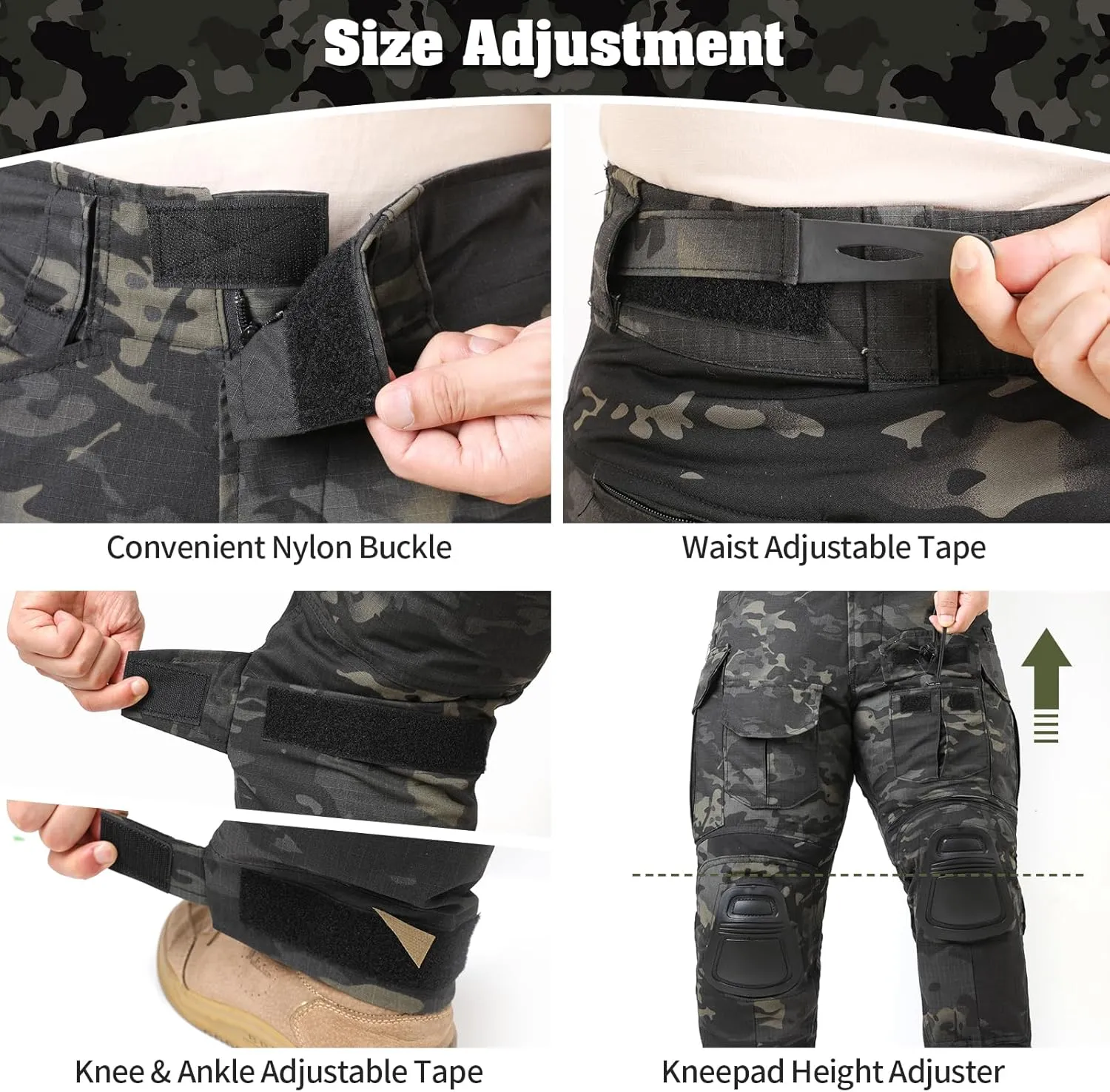 G3 Combat Pant, Men's Military Tactical Camouflage Clothing, Multi-Pocket Rip-Stop Hunting Hiking Paintball