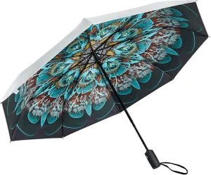 G4Free UPF 50  UV Protection Large Travel Umbrella 42/46 Inch Auto Open Close Windproof Sun Blocking Umbrella