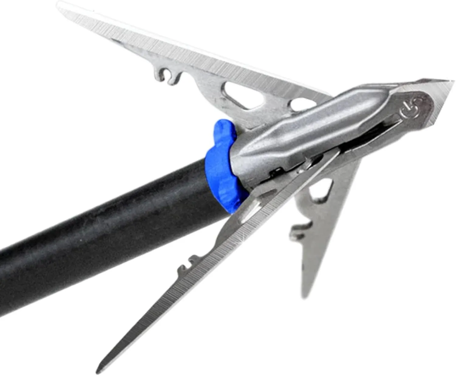 G5 Megameat Durable Stainless Steel Ultra Sharp 2" Cutting Diameter Archery Hunting Crossbow Mechanical Expandable Broadhead with 3 Replaceable Blades & Chisel Tip, 3-Pack