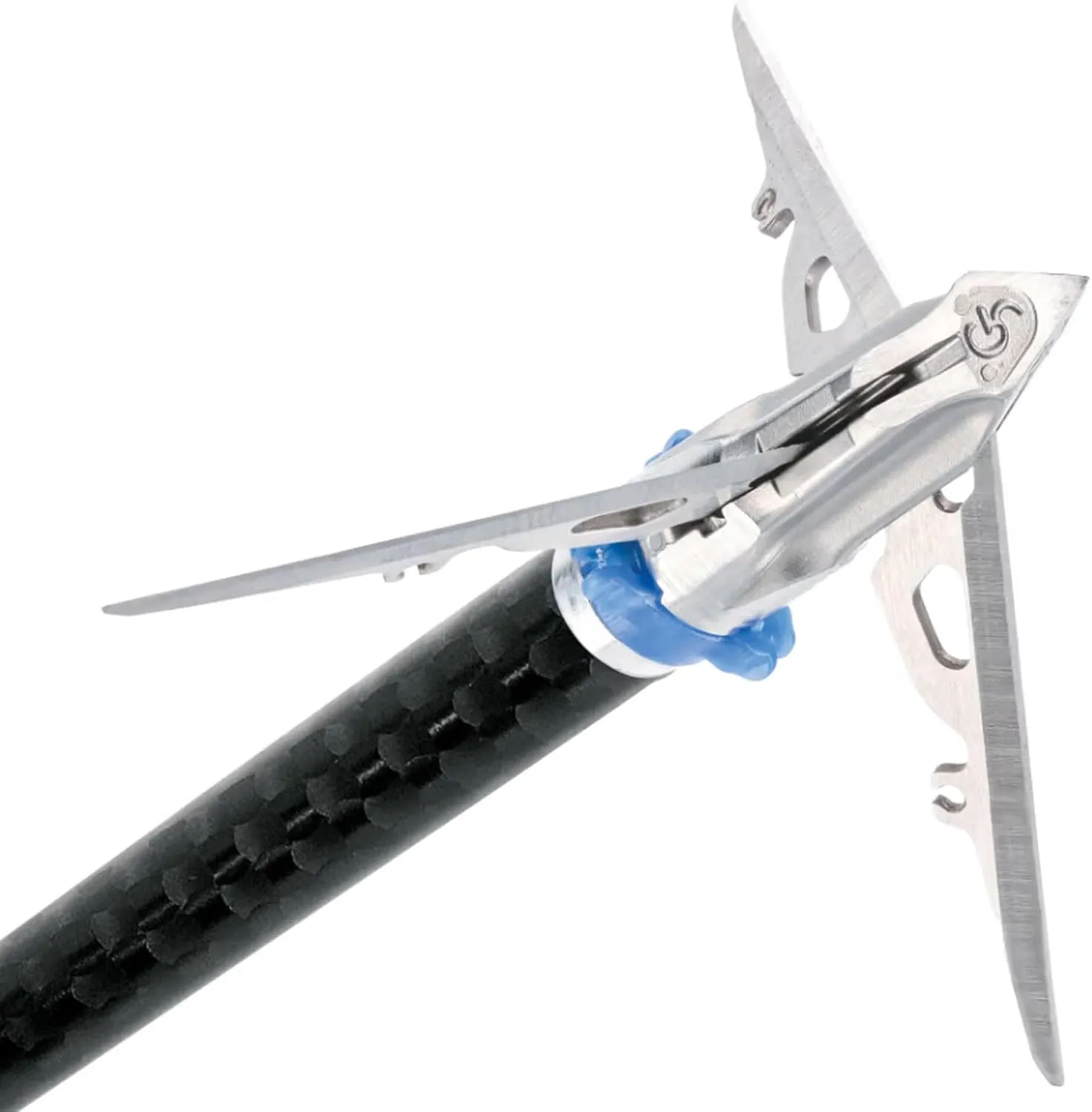 G5 Megameat Durable Stainless Steel Ultra Sharp 2" Cutting Diameter Archery Hunting Crossbow Mechanical Expandable Broadhead with 3 Replaceable Blades & Chisel Tip, 3-Pack
