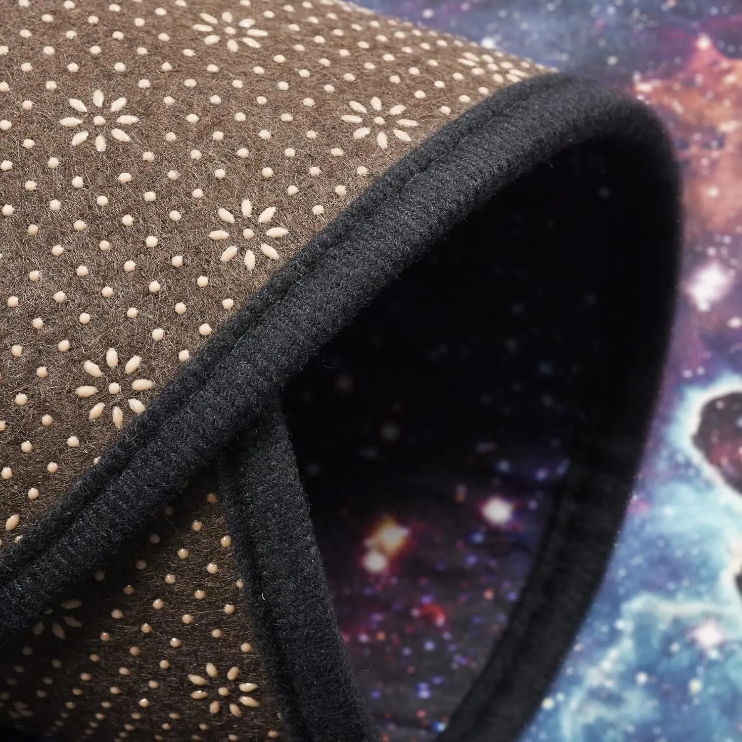 Galaxy Round Rugs, Universe Space Nebula Stars Starry Carpet Large Floor Mat for Living Room, Bedroom (Universe, 4 ft Diameter)
