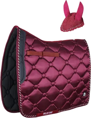 GALLOP Premium Blazer Dressage Saddle Pad & Bonnet Set/Satin, Breathable, High-Wither