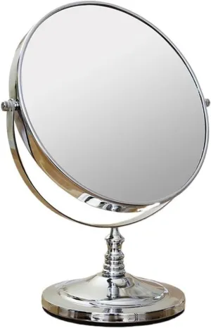 GaRcan Compact Vanity Mirror Metal Makeup Mirror Desktop Vertical Beauty Mirror Girls Makeup Mirror Simple Home Bedroom Dressing Table Mirror Salon Hairdressing Mirror (A)