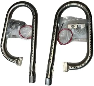 Gas Grill L & R Burner Kit for Ducane 1202 1204 1205 2002 2004 4002 Series Stainless Strapped Burners with ignitors