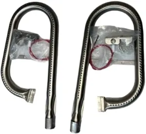 Gas Grill L & R Burner Kit for Ducane 1202 1204 1205 2002 2004 4002 Series Stainless Strapped Burners with ignitors