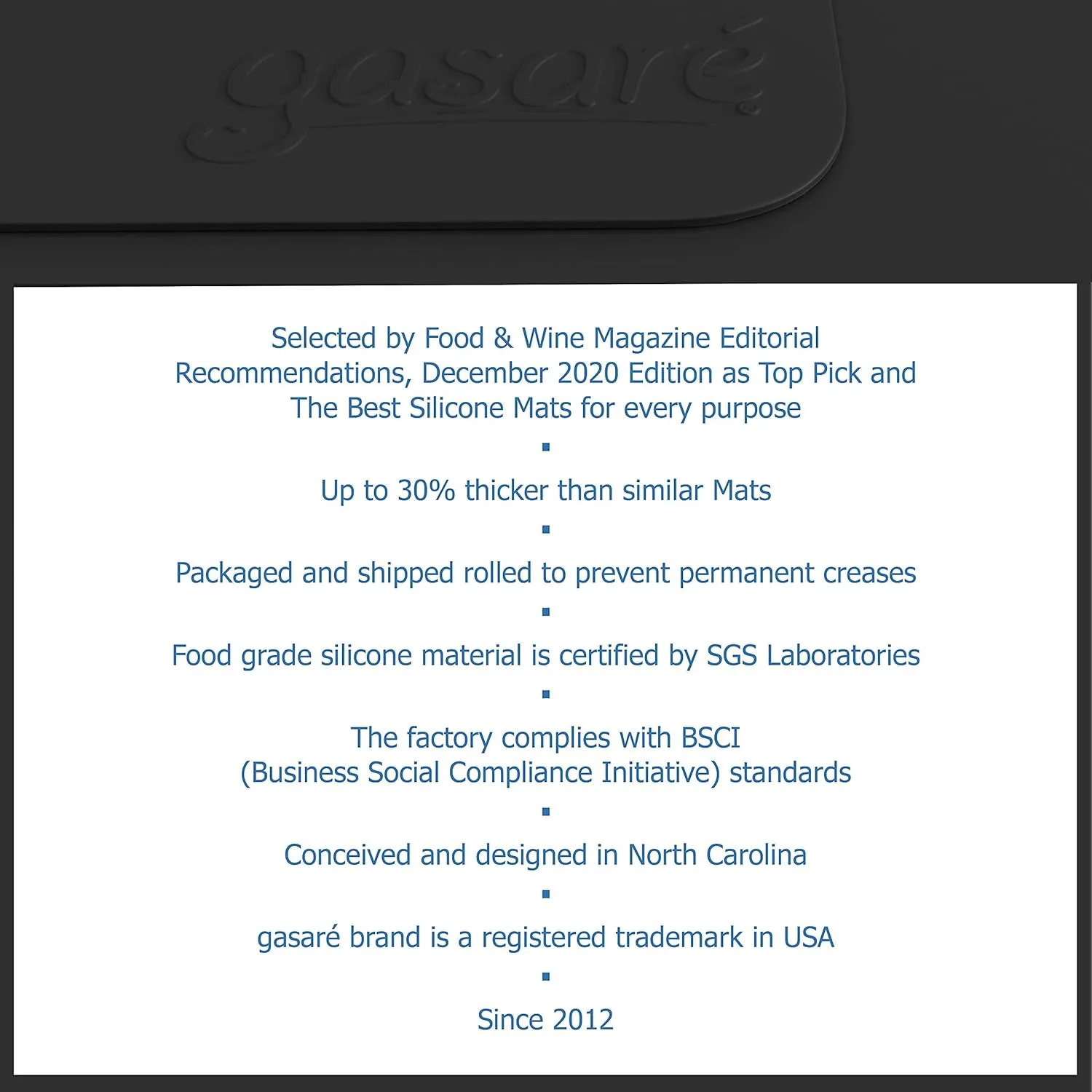 GASARÉ, Set of 2, Extra Large, Thick, Silicone Mats for Kitchen Counter, Heat Resistant Mats, Countertop Protector, Non-Slip, Easy to Clean, 25 x 17 Inches x 1.4mm, Black