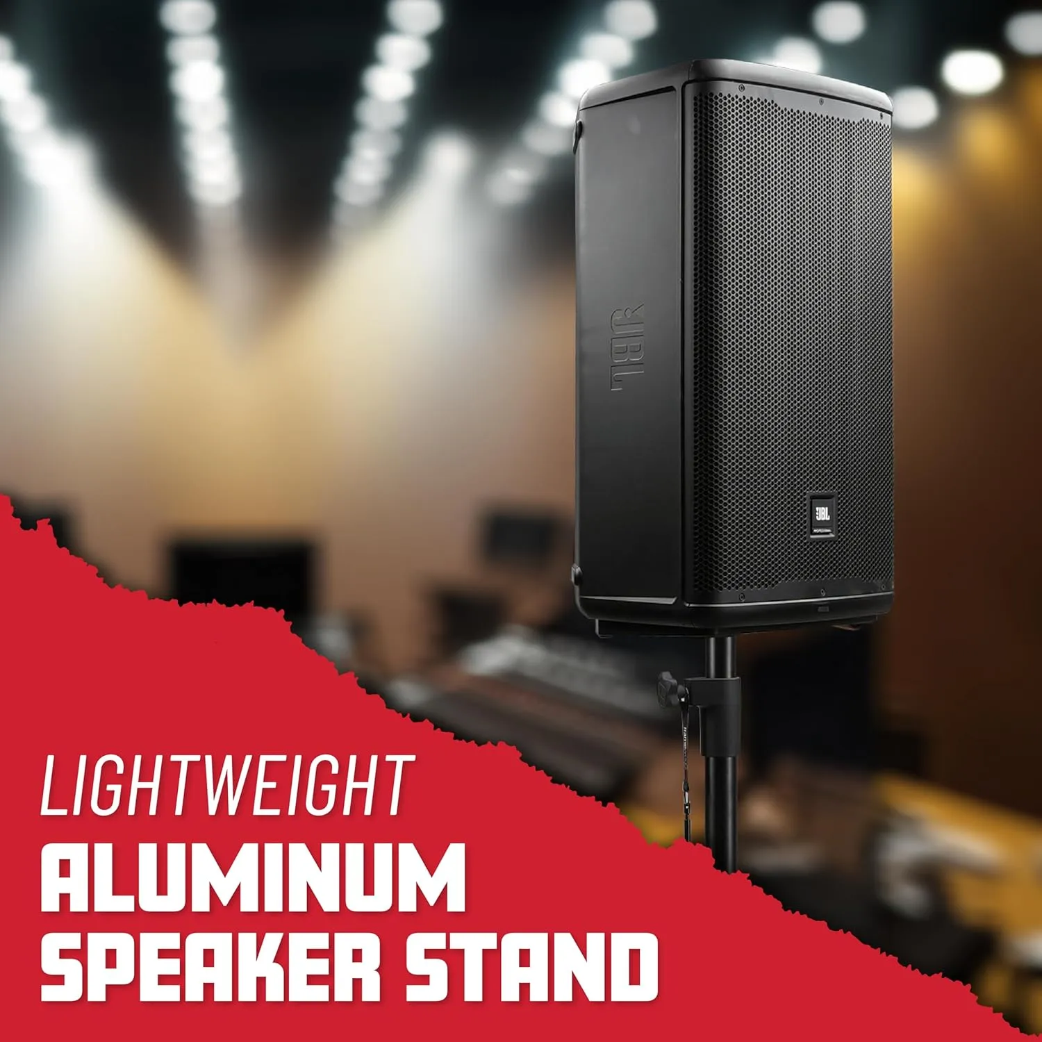 Gator Frameworks Standard Speaker Stand Set, Includes (2) Speaker Stands and Nylon Carry Bag, (GFW-SPK-2000SET)