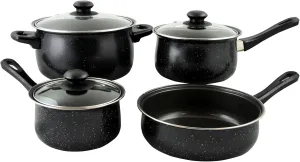 Gibson Home Casselman 7 Piece Cookware Set in Black with Bakelite Handle