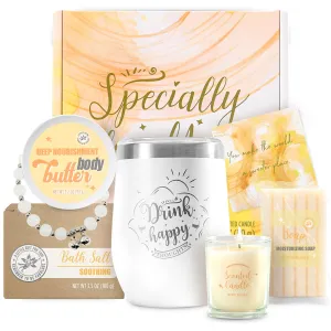 Gifts for Women BODY & EARTH Birthday Gift Sets, Vanilla Bath Set Spa Gifts for Women, 6pcs Womens Gift Vanilla Spa Kit for Mother