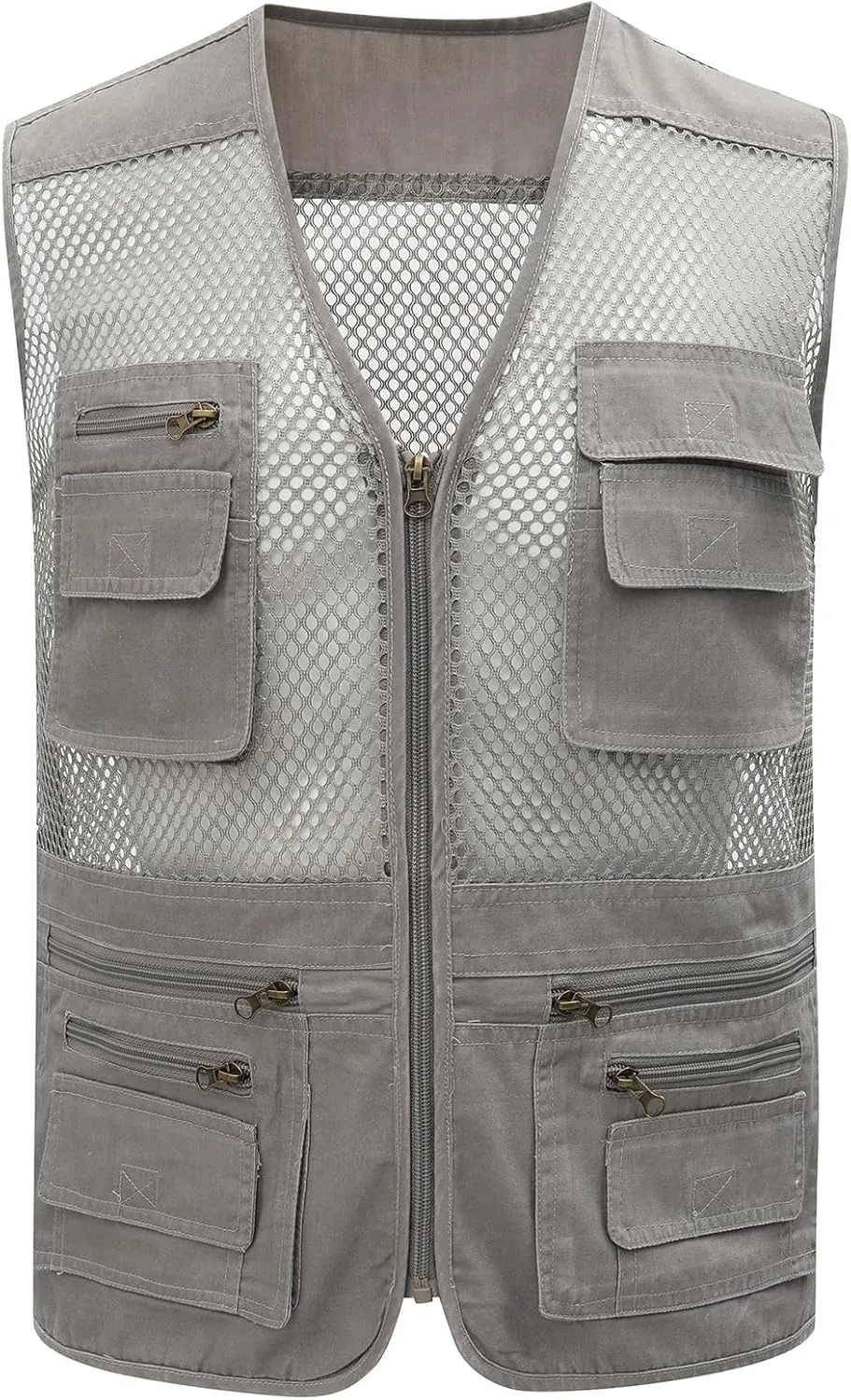 Gihuo Men's Fishing Safari Vest with Pockets for Summer Travel