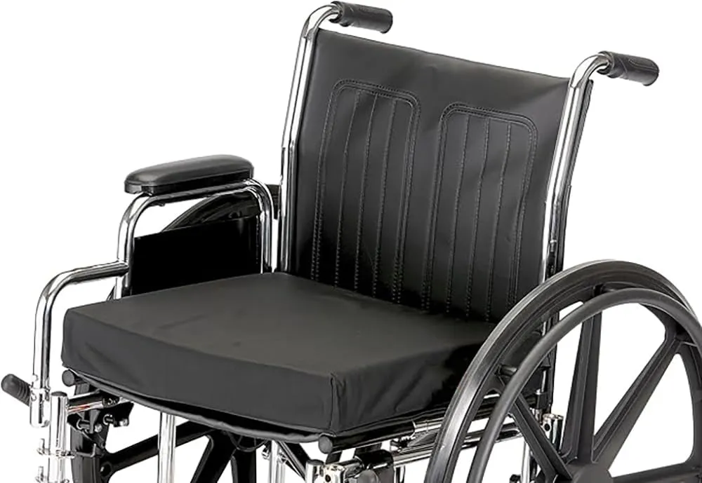 Gilbins Convoluted Egg Crate Foam Chair Cushion, Seat Cushion, Car Seat Cushion, Office Chair Cushion or Wheelchair Cushion to Relieve Back Pain Wheelchair and Recliner Chair Pads (with Cover)