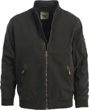 Gioberti Men's 100% Cotton Sportwear Full Zipper Twill Bomber Jacket