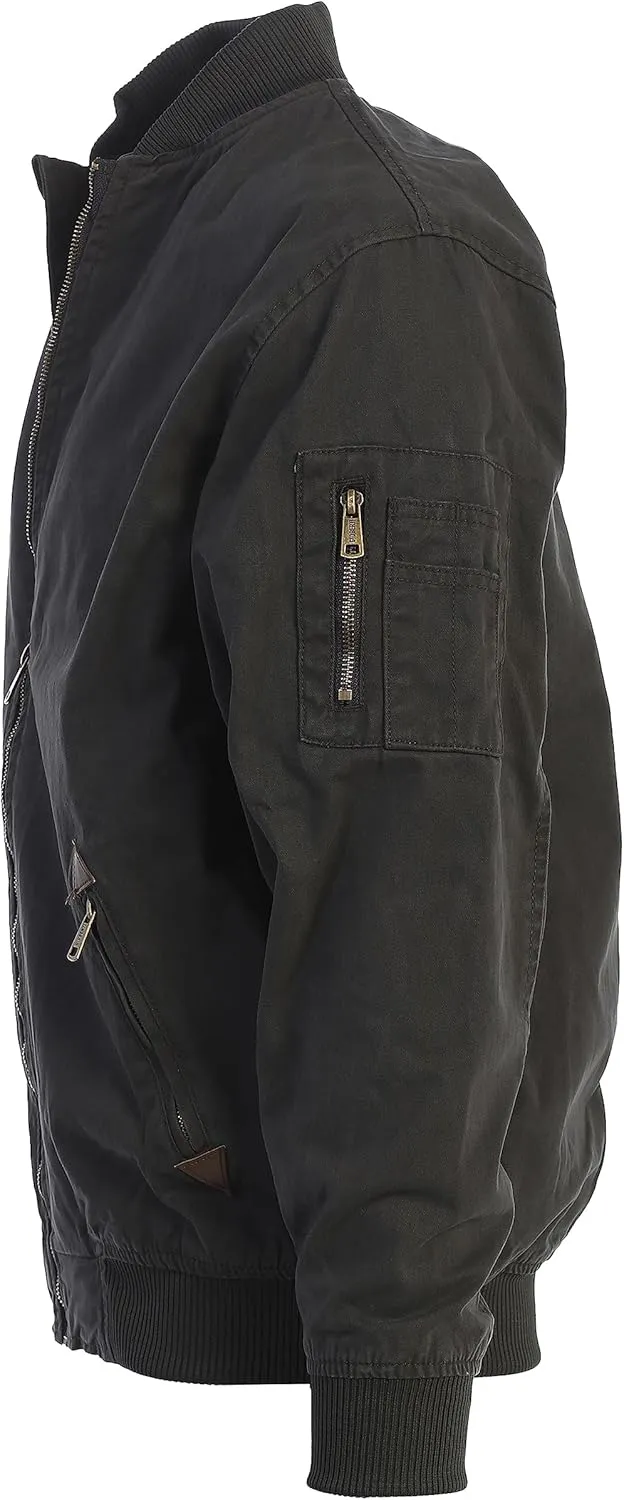 Gioberti Men's 100% Cotton Sportwear Full Zipper Twill Bomber Jacket