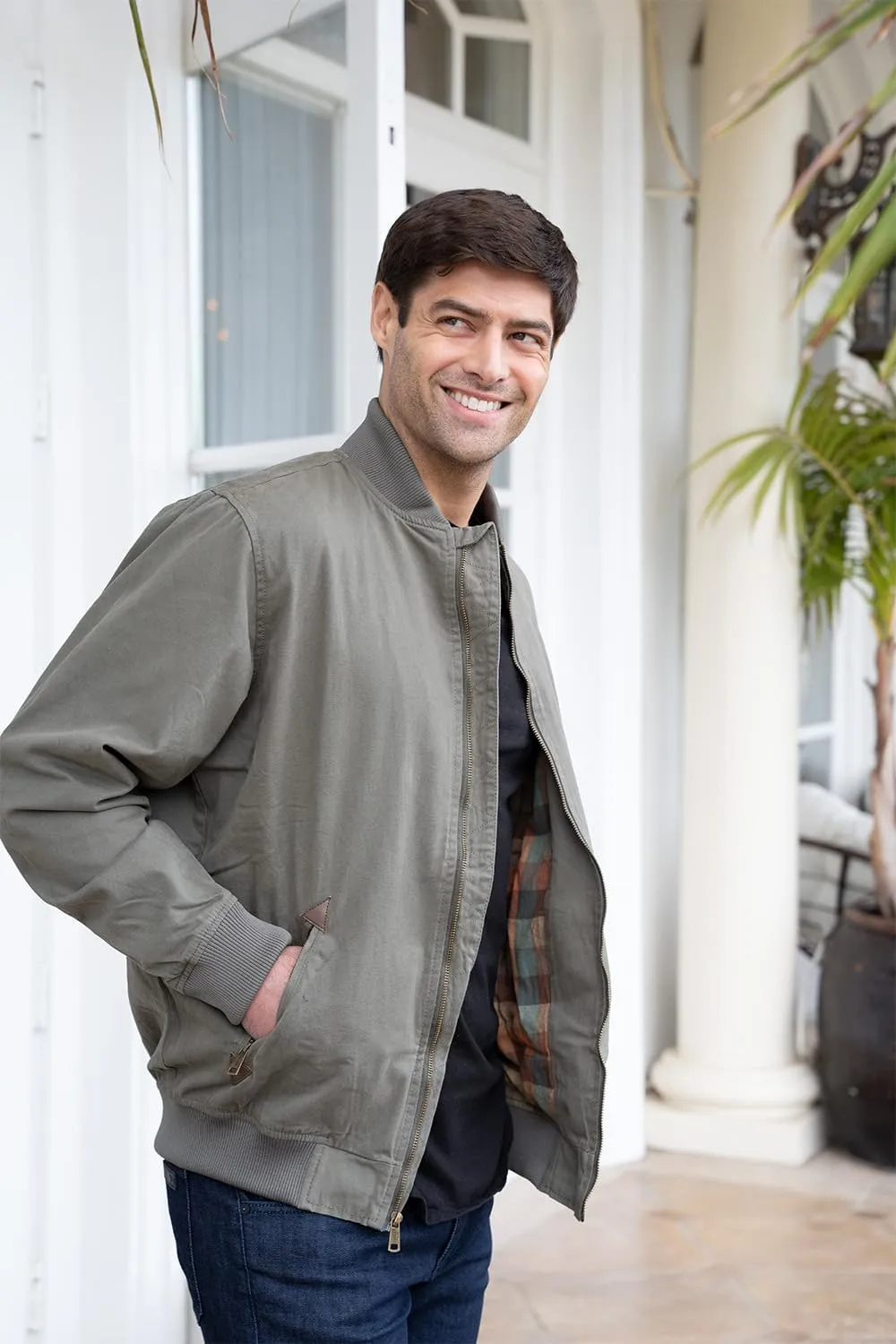 Gioberti Men's 100% Cotton Sportwear Full Zipper Twill Bomber Jacket