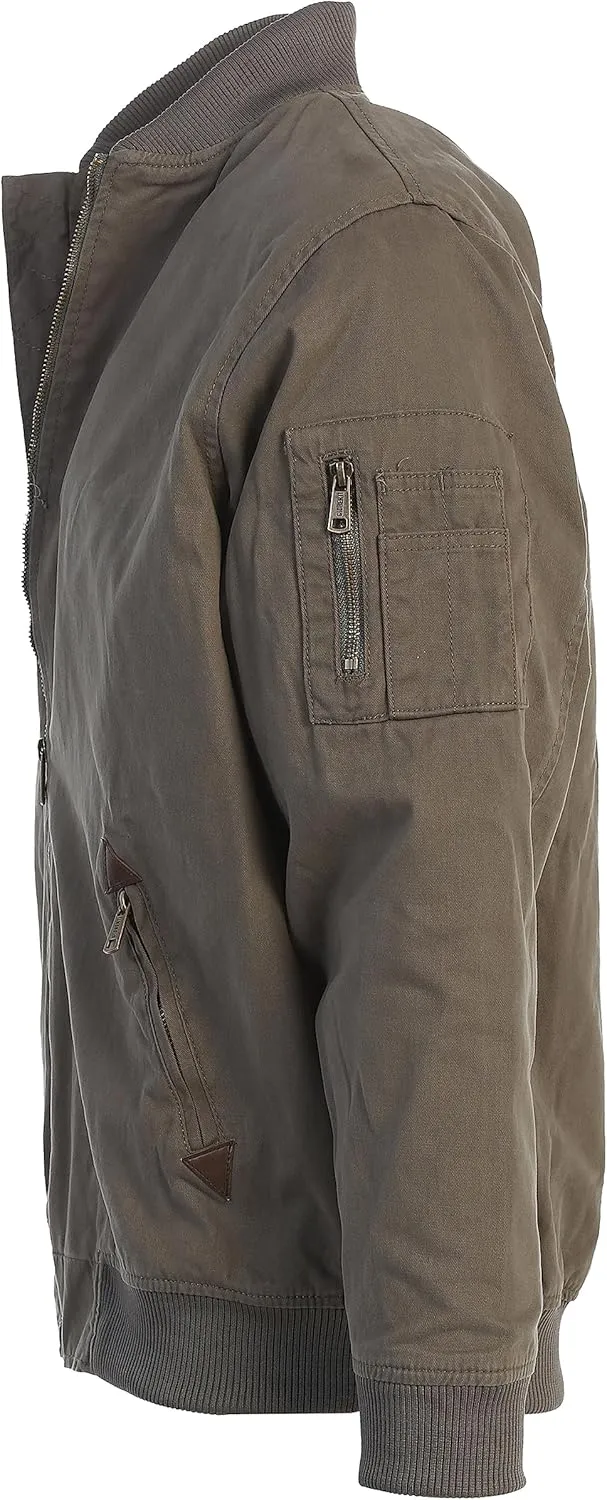 Gioberti Men's 100% Cotton Sportwear Full Zipper Twill Bomber Jacket