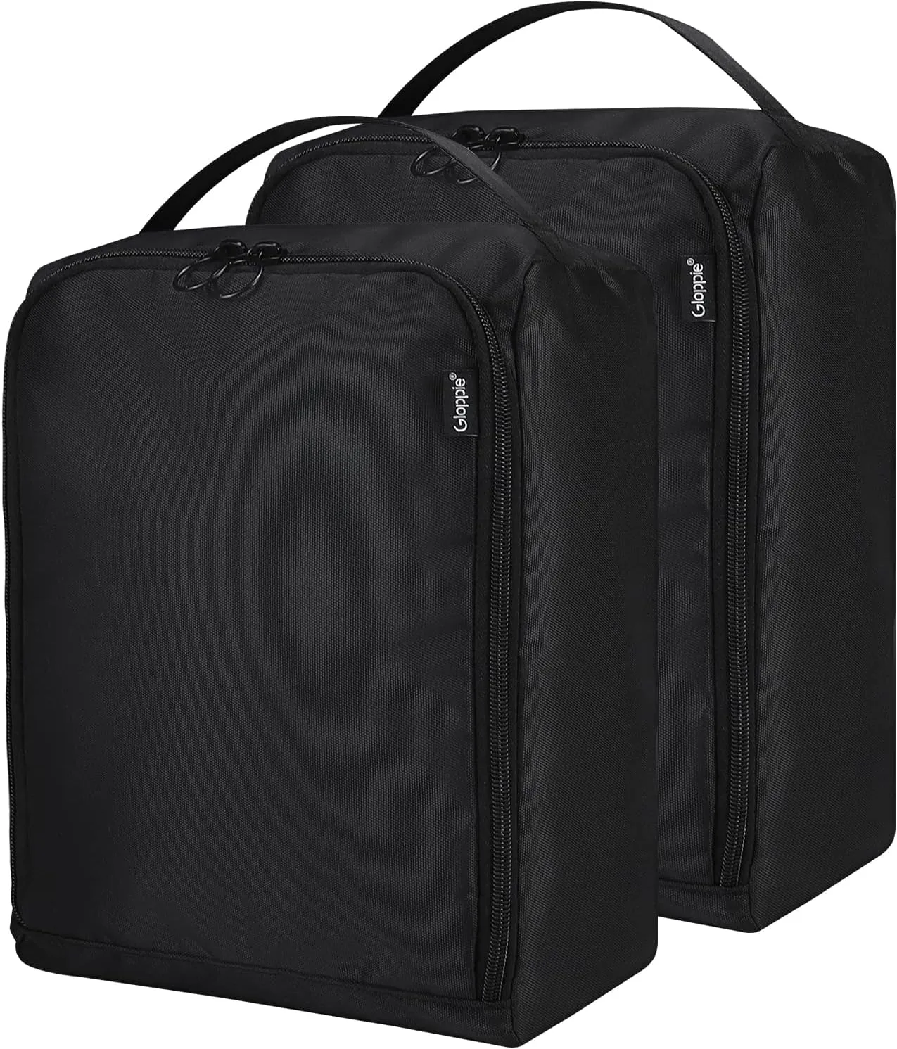 Gloppie Shoe Bags Travel Pouch (2 Pack) - Large Shoes Storage Bag Organizer, Black - Perfect for Men, Women, Business Trips & Gym