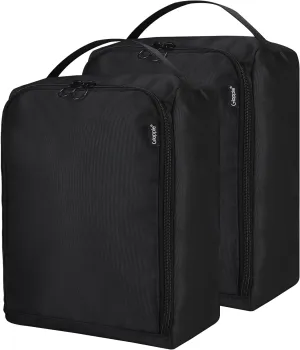 Gloppie Shoe Bags Travel Pouch (2 Pack) - Large Shoes Storage Bag Organizer, Black - Perfect for Men, Women, Business Trips & Gym