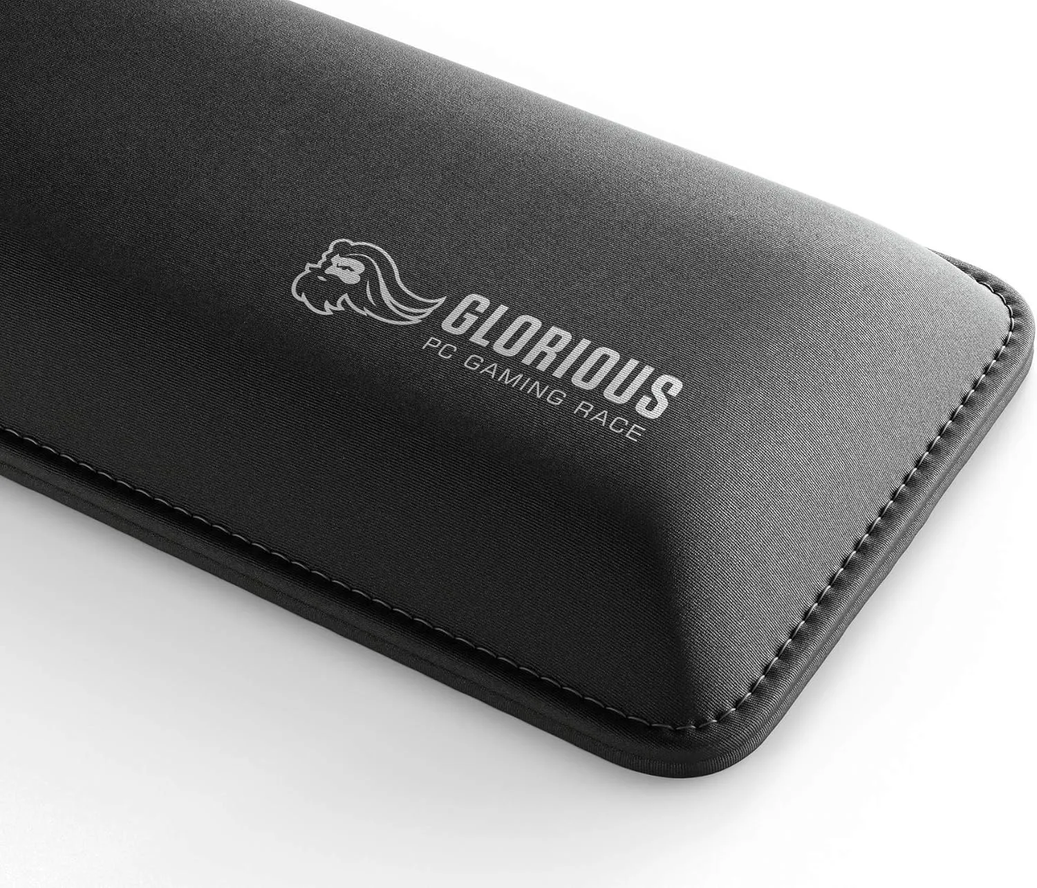 Glorious Wrist Pad/Rest - Compact - Black - Mechanical Keyboards, Stitched Edges, Ergonomic | 12x4 inches | 25mm/1in Thick (GWR-75) Compact (Black)