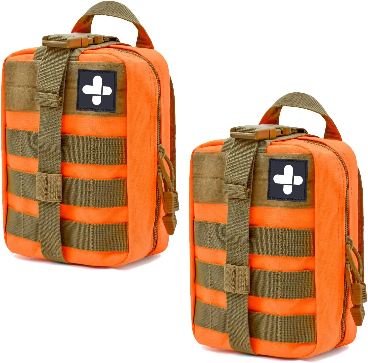 Gogoku 2-Pack First Aid Pouch 1000D Nylon Tactical Molle Medical Pouch Utility Pouch for Outdoor Activities Medical Supplies Bag Only