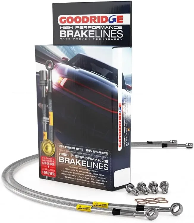Goodridge For Pontiac G8 2008 2009 Stainless Steel Brake Lines GT Models 4-Doo | 12289