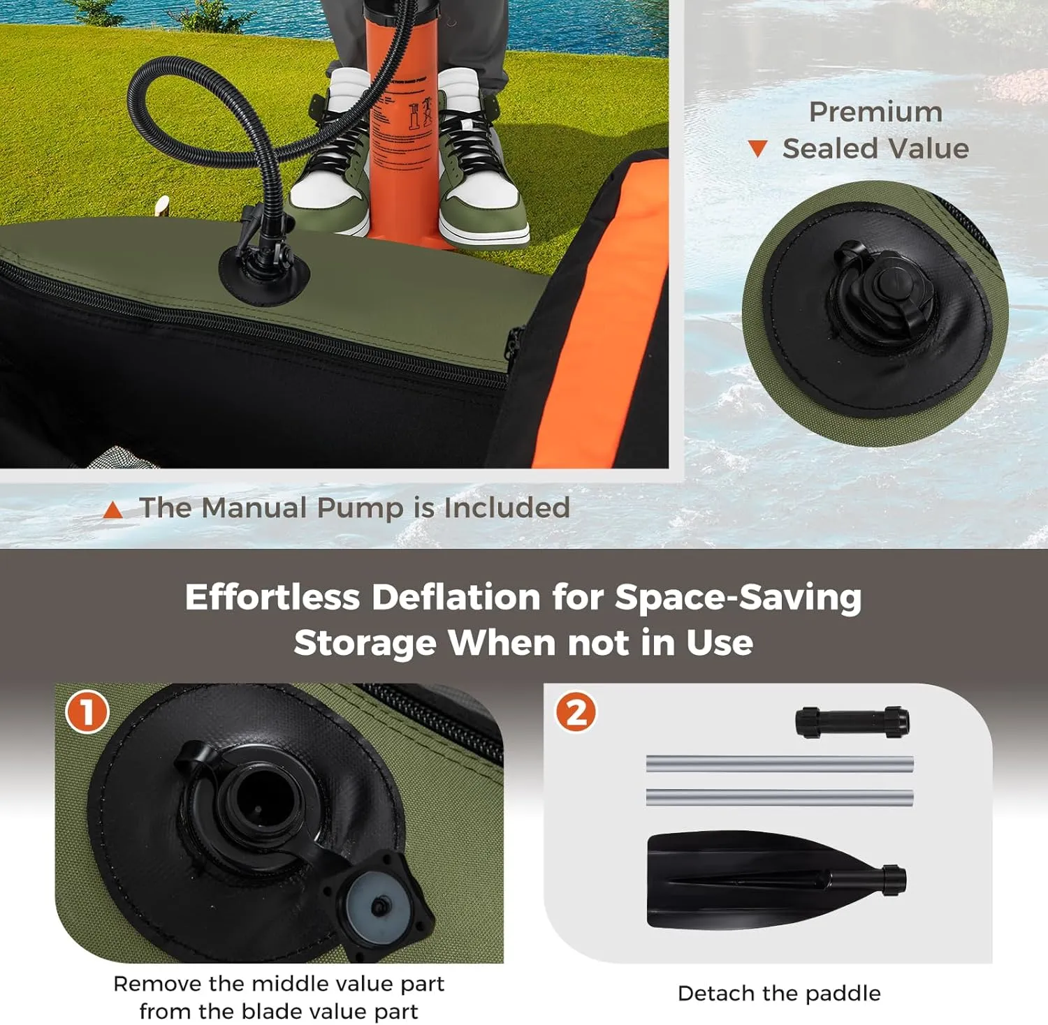 Goplus Inflatable Float Tube, Fishing Belly Boat with Fish Ruler, Pump, Storage Bag, Adjustable Straps, Fishing Float Tube for Angling, 350LBS Load Capacity