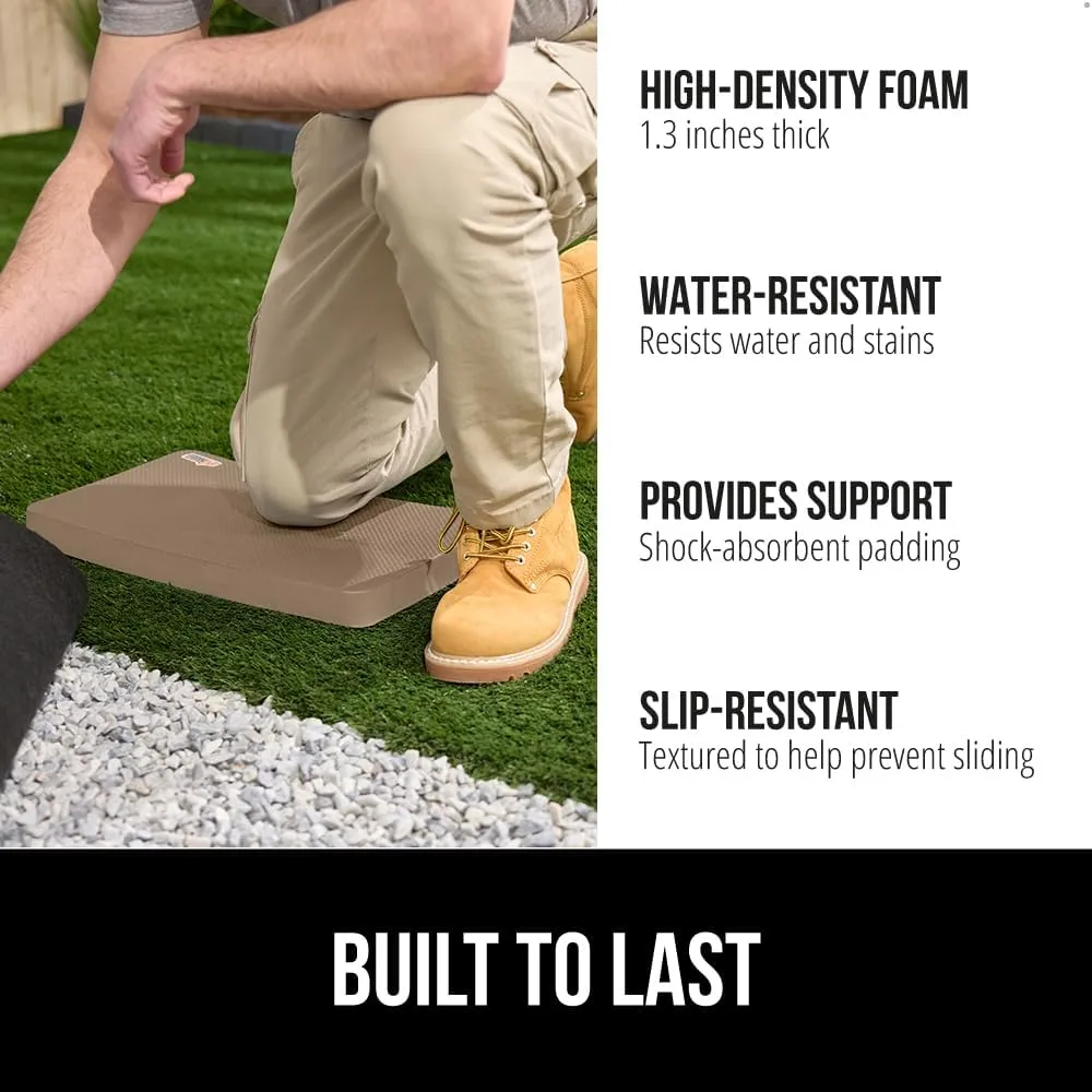 GORILLA GRIP Extra Thick Patent Pending Garden Kneeling Pad, Supportive Soft Foam Knee Cushioning for Gardening, Water Resistant Construction, Bathing Baby, Workout Supplies, Lightweight
